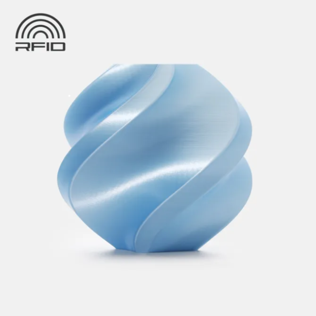 filament 3d bambu lab pla silk+ babyblue