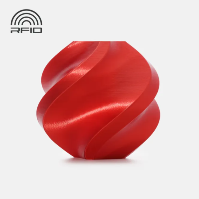 filament 3d bambu lab pla silk+ candyred