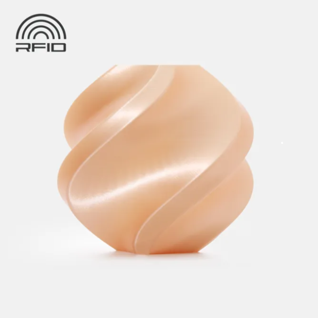 filament 3d bambu lab pla silk+ champagne