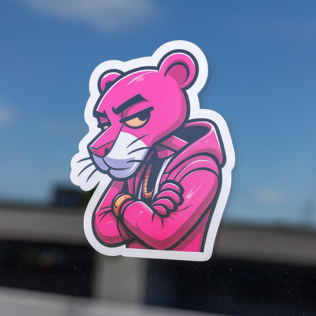 Sticker auto Gangsta' Pink Panther