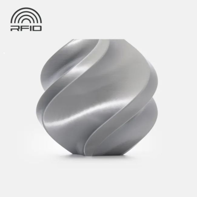 filament 3d bambu lab pla silk+ silver