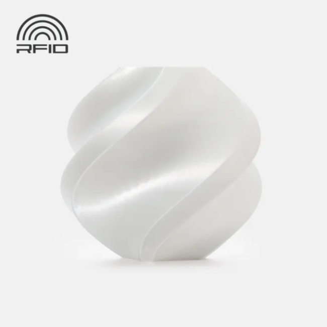 filament 3d bambu lab pla silk+ white