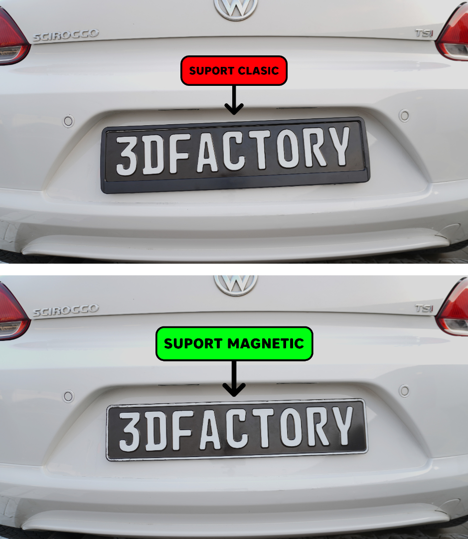 Suport Magnetic Numar Auto Invizibil