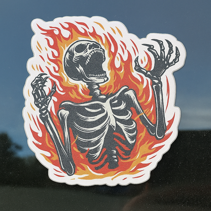 Skeleton In Fire