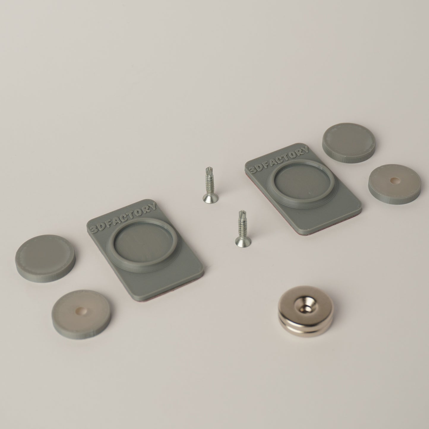 Suport magnetic numar auto Invizibil 1 placuta gri montaj rapid