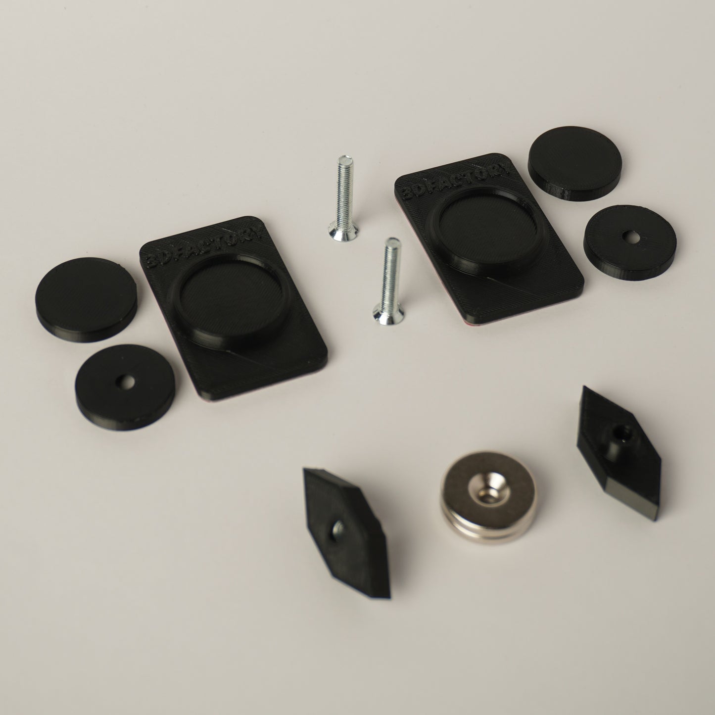 Suport magnetic numar auto Invizibil 1 placuta negru grila fagure montaj rapid
