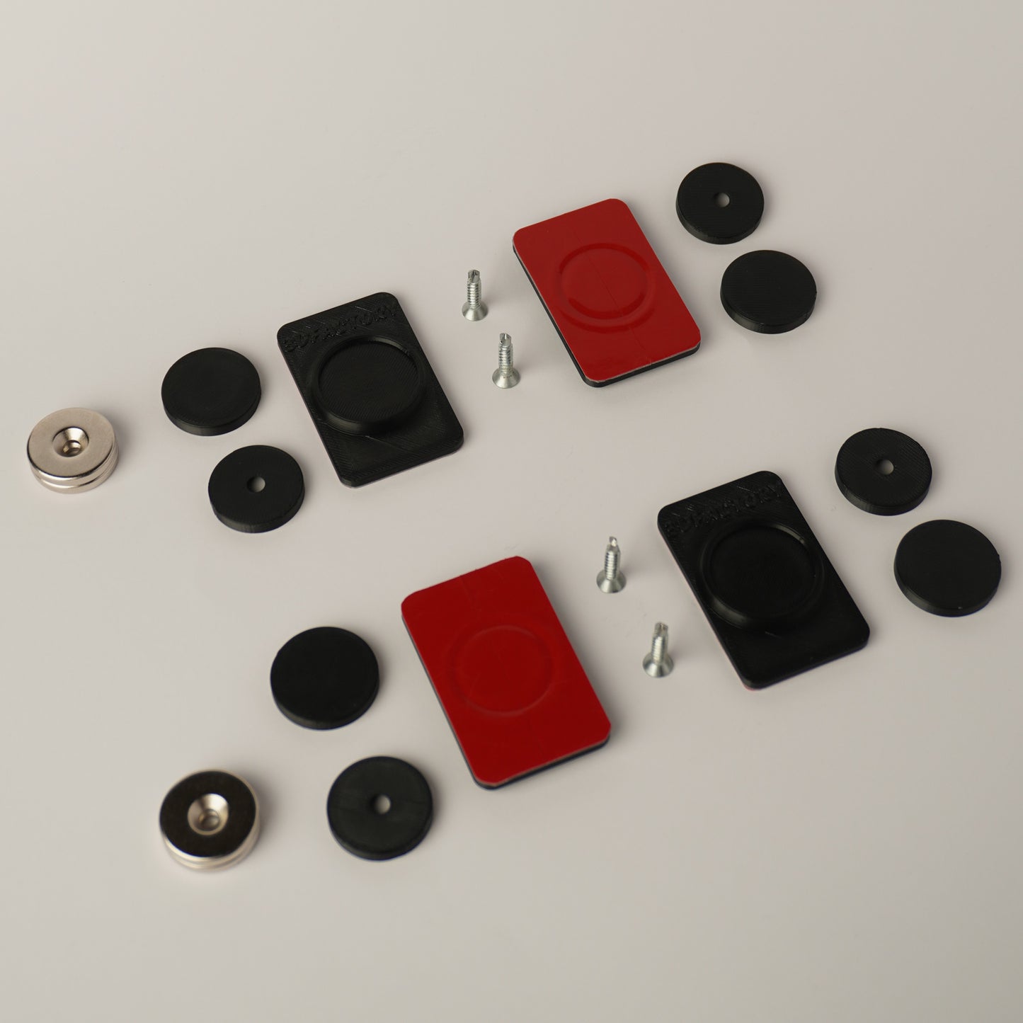 Suport magnetic numar auto Invizibil 2 placute negru montaj rapid